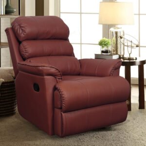 VLF RC- 012 Manual Recliner, Fully Comfortable & Durable, Single Seater Sofa, Living Room Recliner Chair, Thickened Padded Arm/Back(Brown)