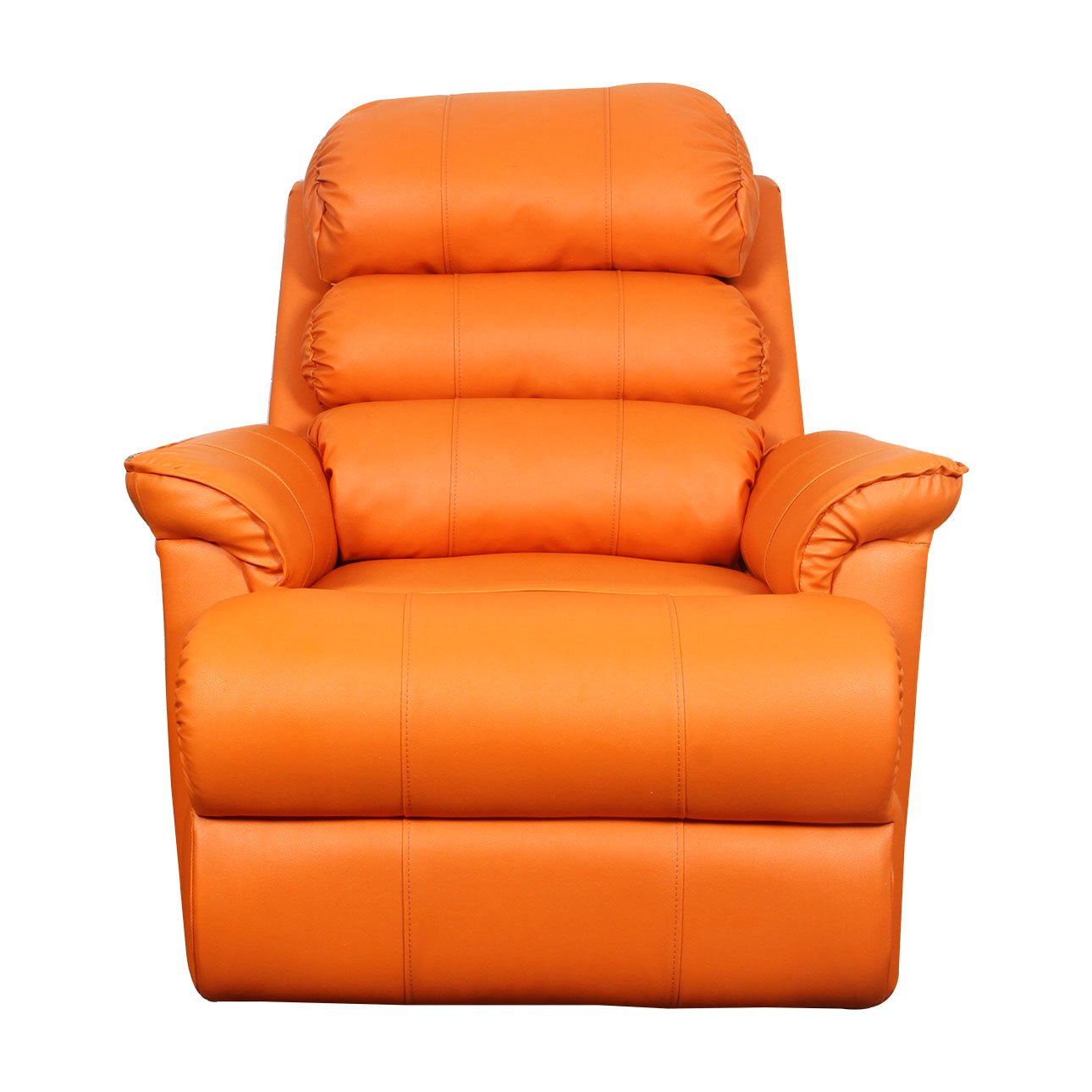 VLF RC- 012 Manual Recliner, Fully Comfortable & Durable, Single Seater Sofa, Living Room Recliner Chair, Thickened Padded Arm/Back(Orange) - Image 2
