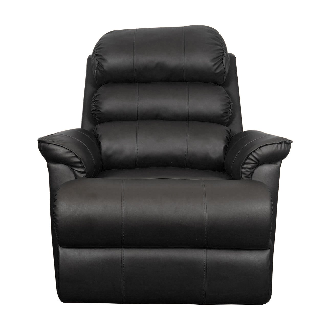 VLF RC- 012 Manual Recliner, Fully Comfortable & Durable, Single Seater Sofa, Living Room Recliner Chair, Thickened Padded Arm/Back(Black) - Image 2