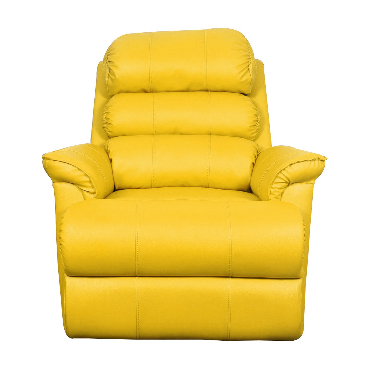 VLF RC- 012 Manual Recliner, Fully Comfortable & Durable, Single Seater Sofa, Living Room Recliner Chair, Thickened Padded Arm/Back(Yellow) - Image 2