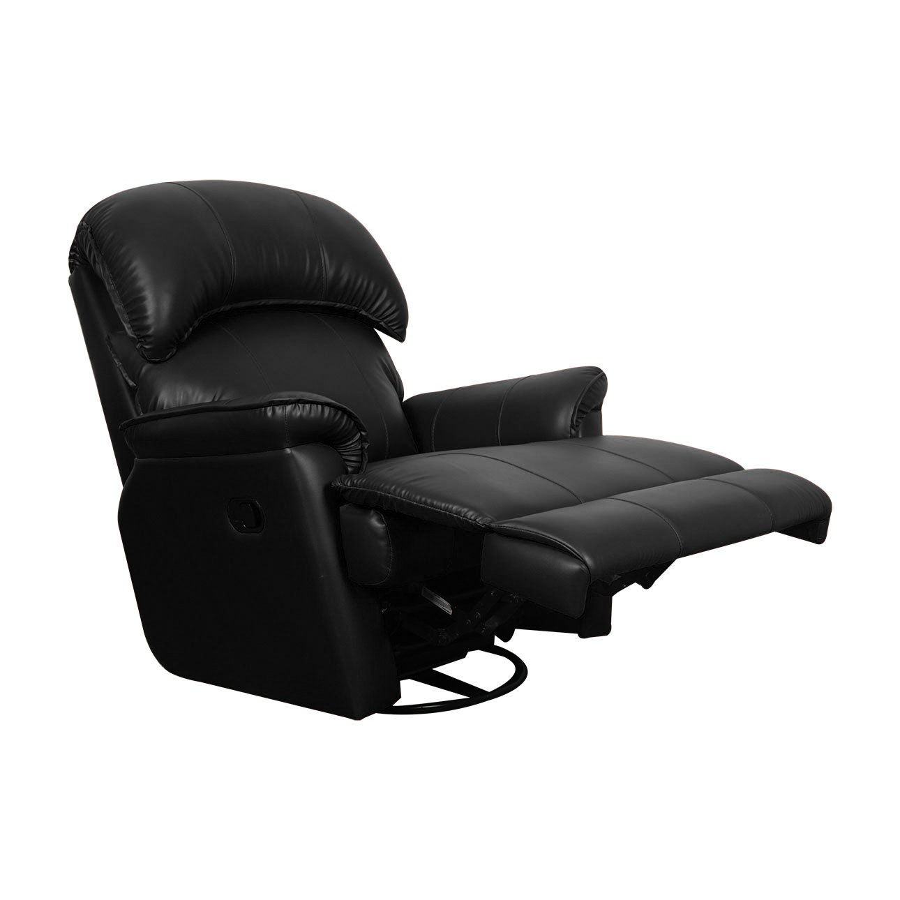 VLF RC- 013 Rocking Revolving Recliner, Fully Comfortable & Durable, Single Seater Sofa, Living Room Recliner Chair, Thickened Padded Arm/Back(Black) - Image 3