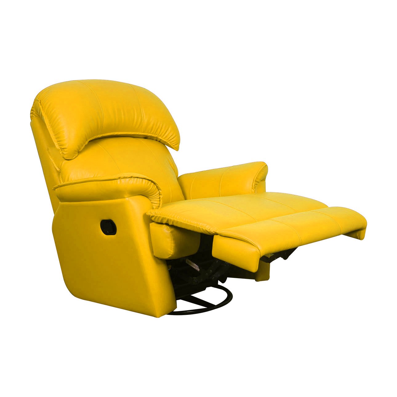 VLF RC- 013 Rocking Revolving Recliner, Fully Comfortable & Durable, Single Seater Sofa, Living Room Recliner Chair, Thickened Padded Arm/Back(Yellow) - Image 3
