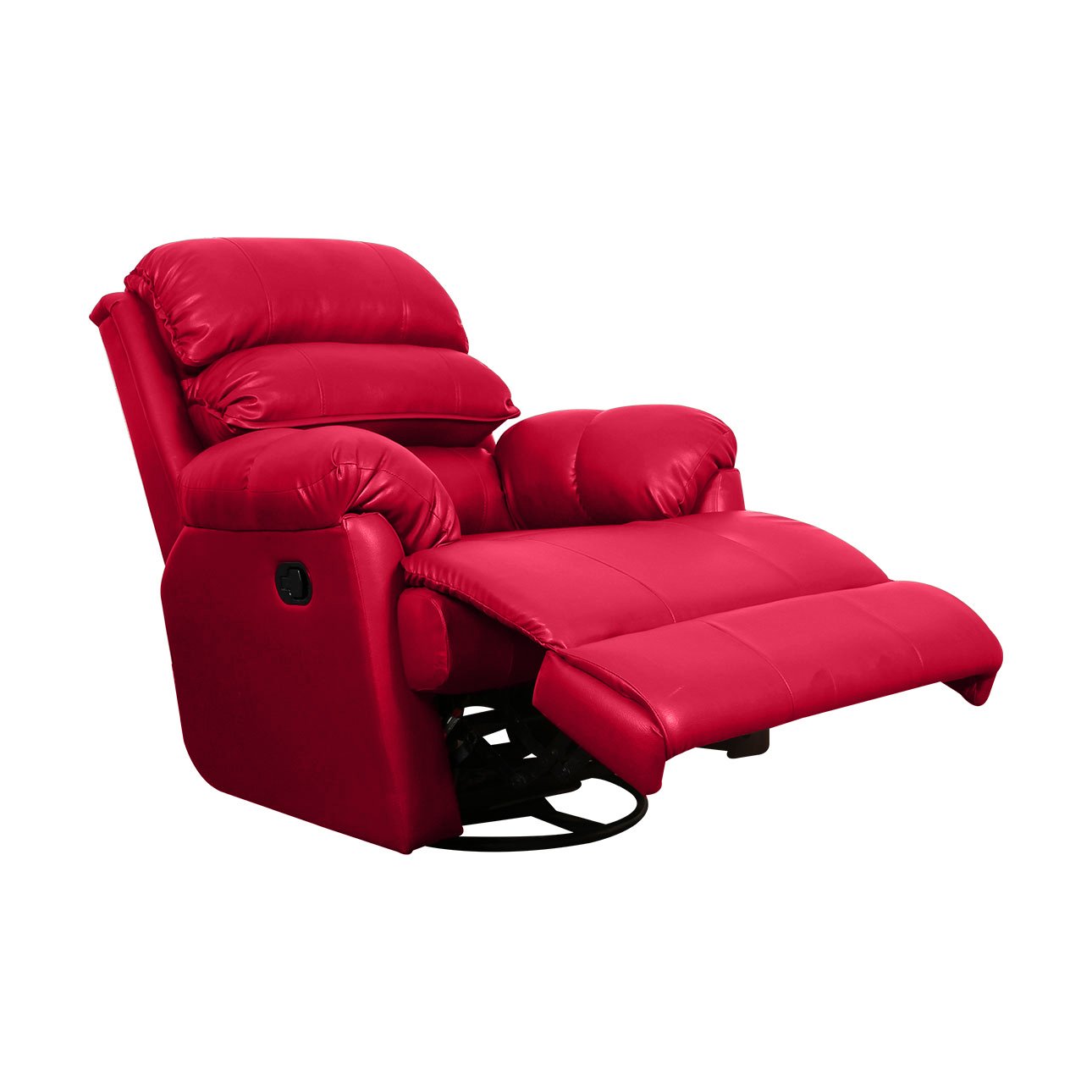 VLF RC- 011 Rocking Revolving Recliner, Fully Comfortable & Durable, Single Seater Sofa, Living Room Recliner Chair, Thickened Padded Arm/Back(Red) - Image 3