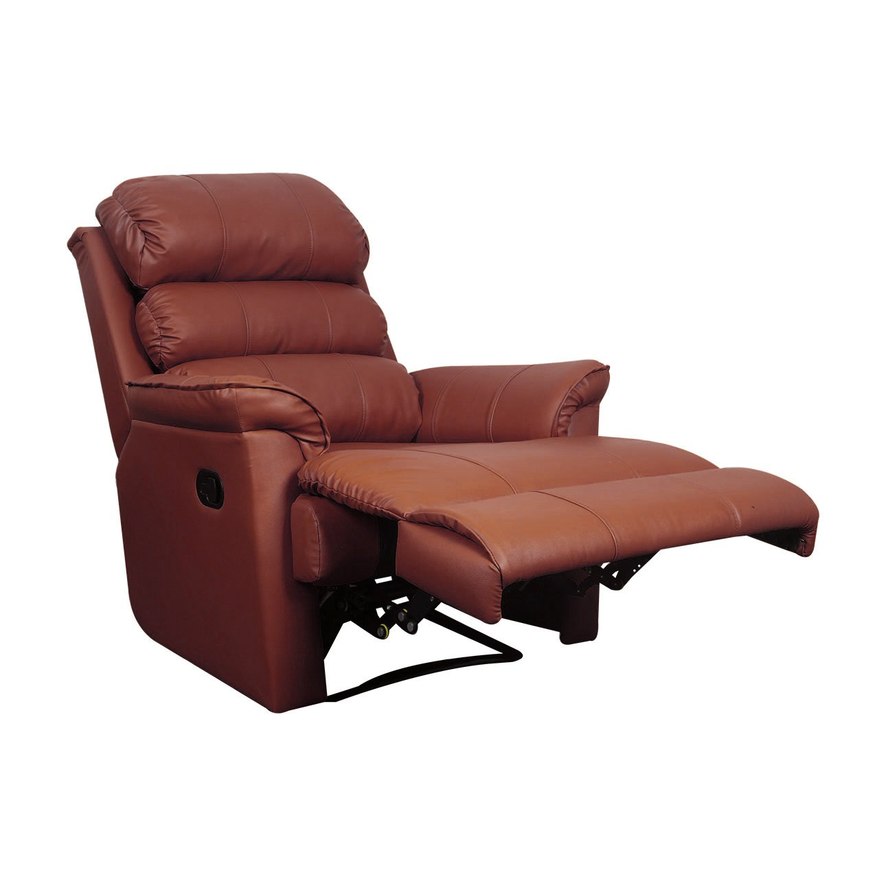 VLF RC- 012 Manual Recliner, Fully Comfortable & Durable, Single Seater Sofa, Living Room Recliner Chair, Thickened Padded Arm/Back(Brown) - Image 3