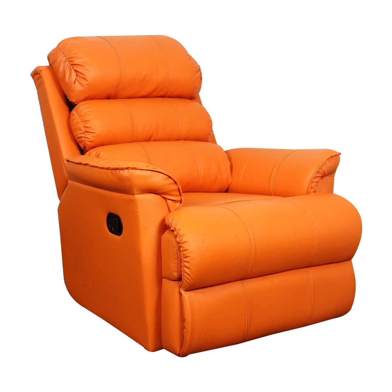 VLF RC- 012 Manual Recliner, Fully Comfortable & Durable, Single Seater Sofa, Living Room Recliner Chair, Thickened Padded Arm/Back(Orange) - Image 3