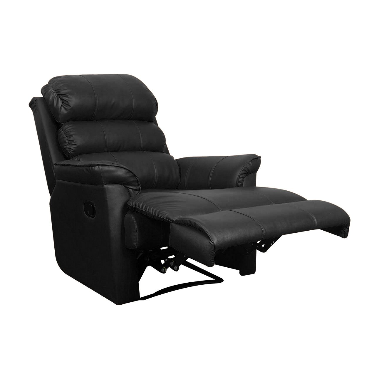 VLF RC- 012 Manual Recliner, Fully Comfortable & Durable, Single Seater Sofa, Living Room Recliner Chair, Thickened Padded Arm/Back(Black) - Image 3