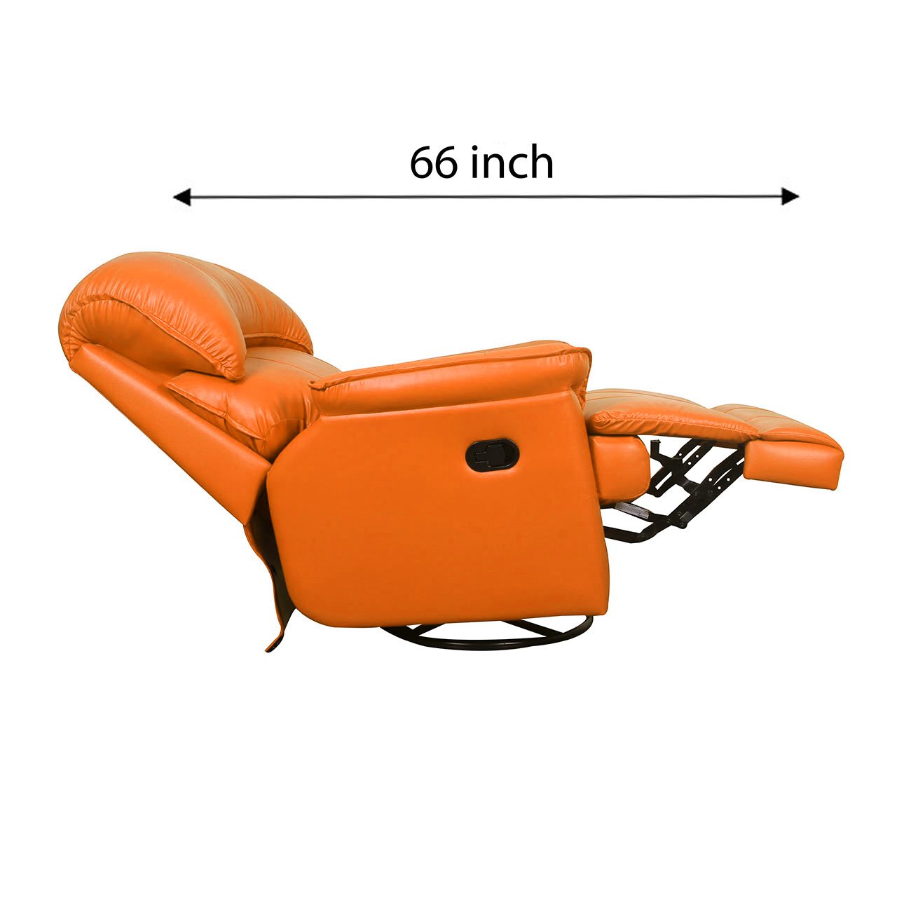 VLF RC- 013 Rocking Revolving Recliner, Fully Comfortable & Durable, Single Seater Sofa, Living Room Recliner Chair, Thickened Padded Arm/Back(Tan) - Image 4