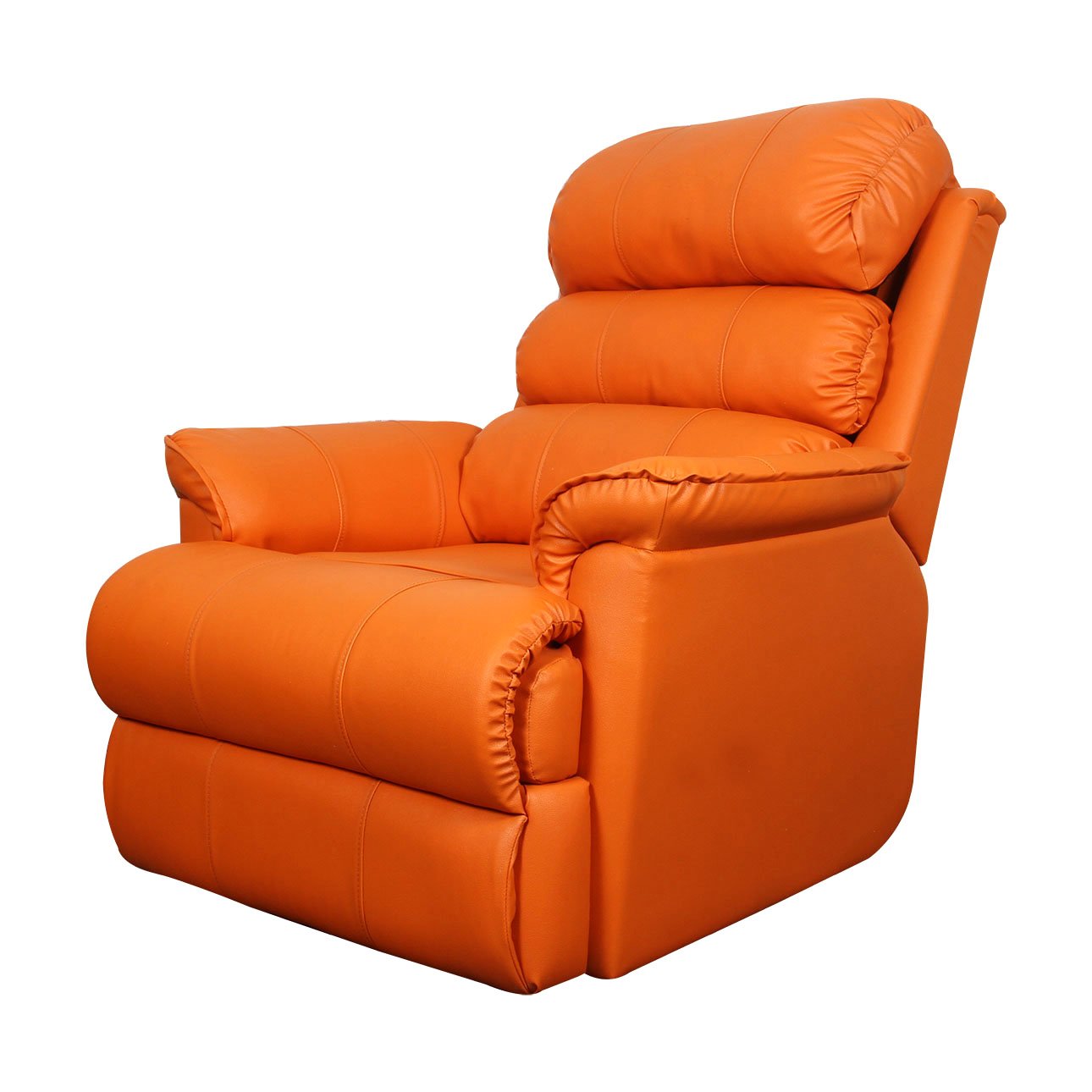 VLF RC- 012 Manual Recliner, Fully Comfortable & Durable, Single Seater Sofa, Living Room Recliner Chair, Thickened Padded Arm/Back(Orange) - Image 4