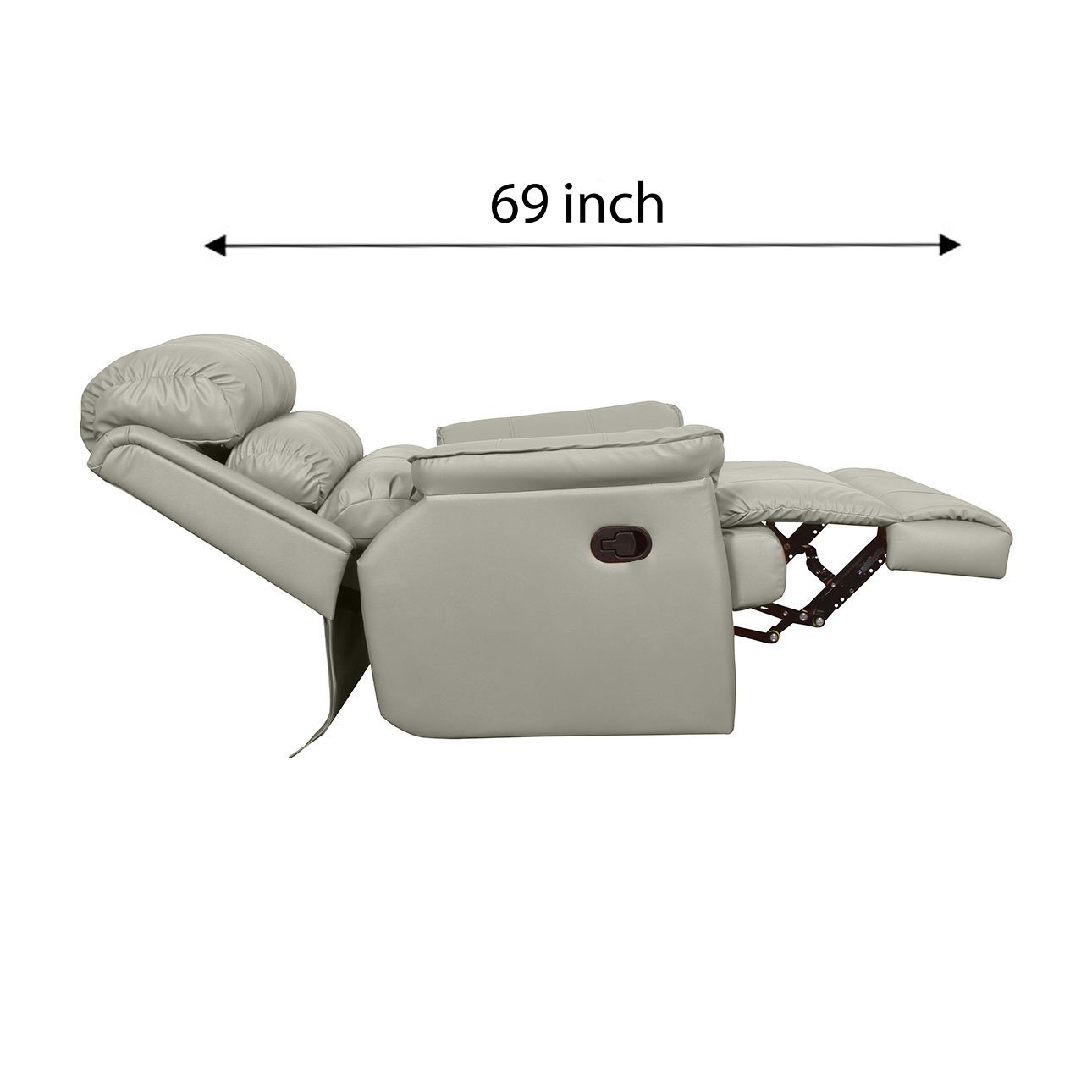 VLF RC- 012 Manual Recliner, Fully Comfortable & Durable, Single Seater Sofa, Living Room Recliner Chair, Thickened Padded Arm/Back(Cream) - Image 4